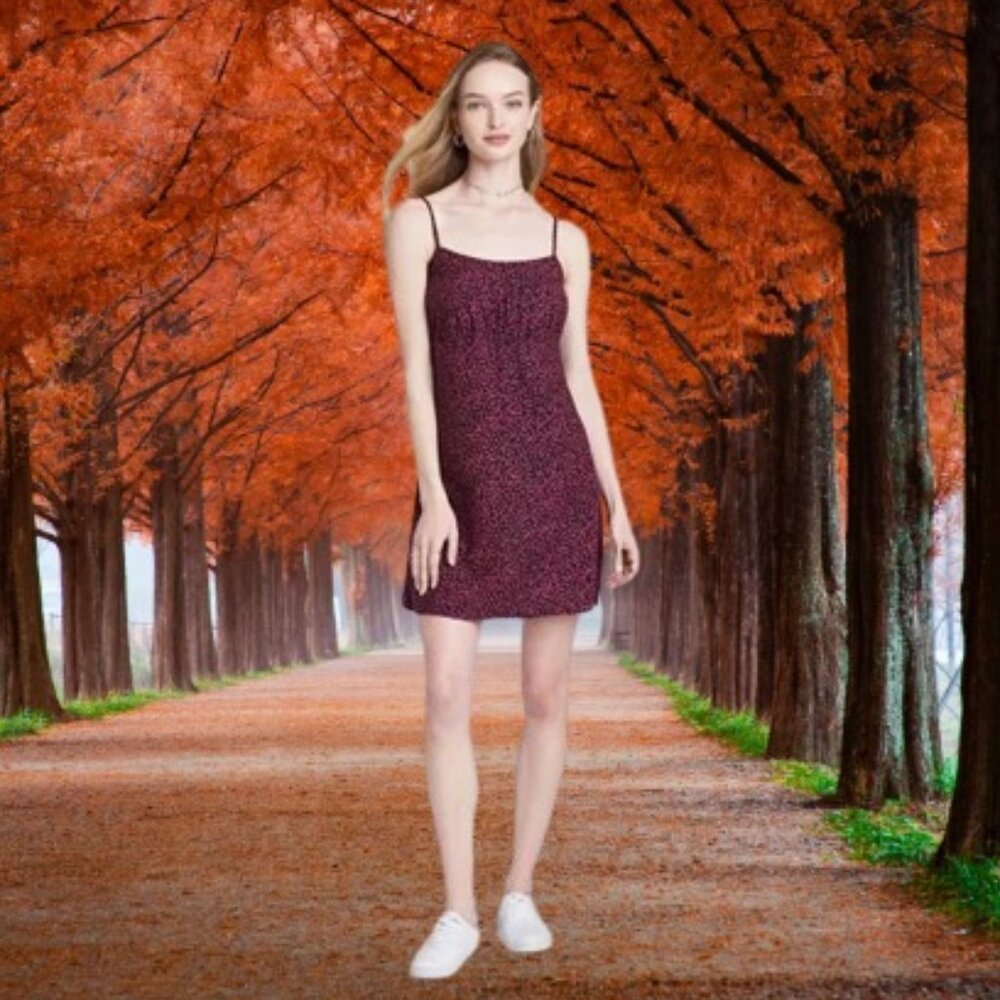 Wild Fable Women's Woven Slip Dress in Purple Floral Size XS NWT